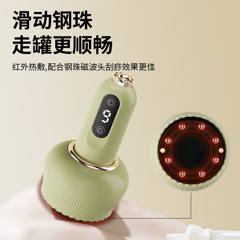 Cross-Border Negative Pressure Cupping Device Electric Meridian Brush Household Scraping Instrument Massage Artifact Walking Cupping and Scraping All-In-One Machine
