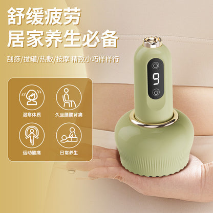 Cross-Border Negative Pressure Cupping Device Electric Meridian Brush Household Scraping Instrument Massage Artifact Walking Cupping and Scraping All-In-One Machine